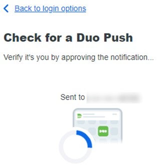 Promot screen with green duo logo and your mobile number